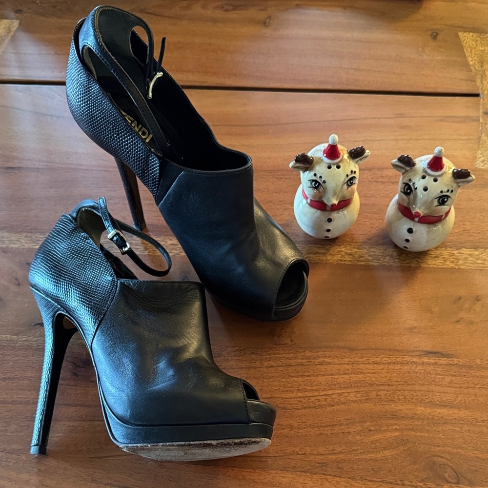 leather Fendi Heels
